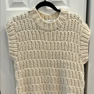 English Factory Cream Knit Sweater Vest
